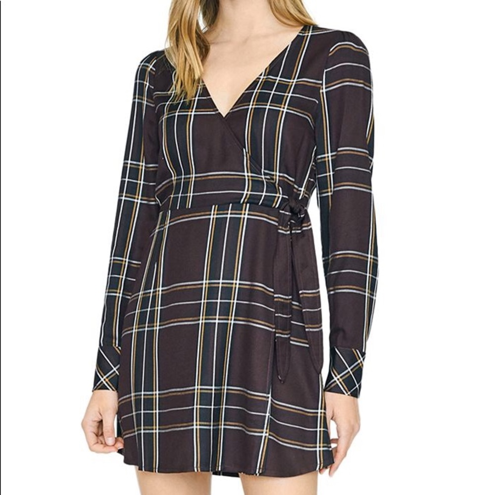 🎉HP🎉 Nordstrom Sanctuary Upbeat Plaid Wrap Dress